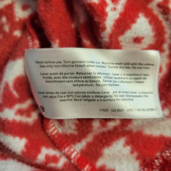 OshKosh B'gosh Fleece Half-zip Christmas Jacket Reindeer Trees Hearts Girl's 12m - Picture 7 of 7